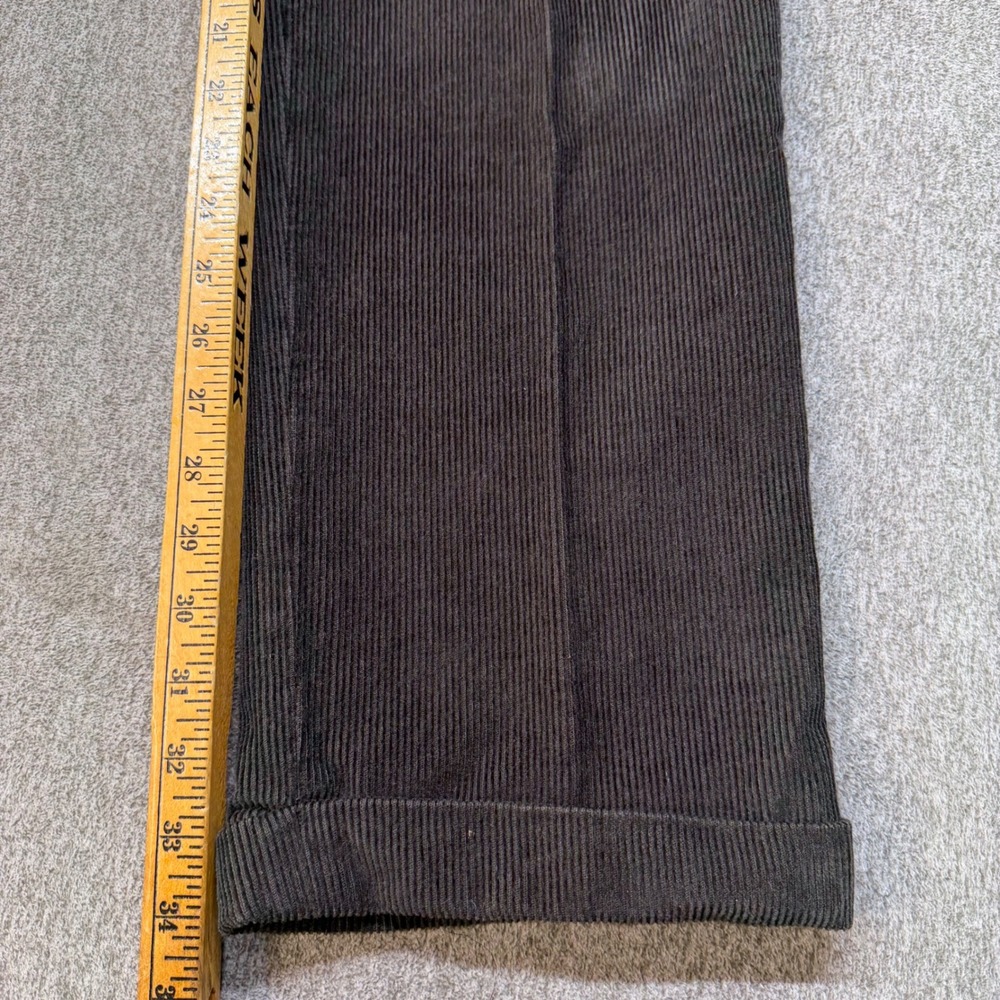 Eddie Bauer Classic Fit Corduroy Pants Mens 30 Cuffed Cotton Dark Gray Green - Picture 5 of 7